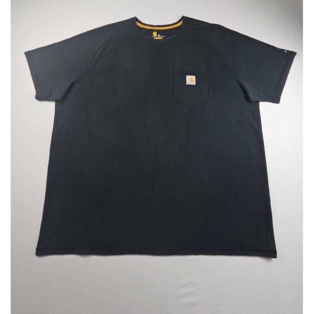 Carhartt Force Shirt Mens 2XL Black Relaxed Fit Pocket Logo Short Sleeve